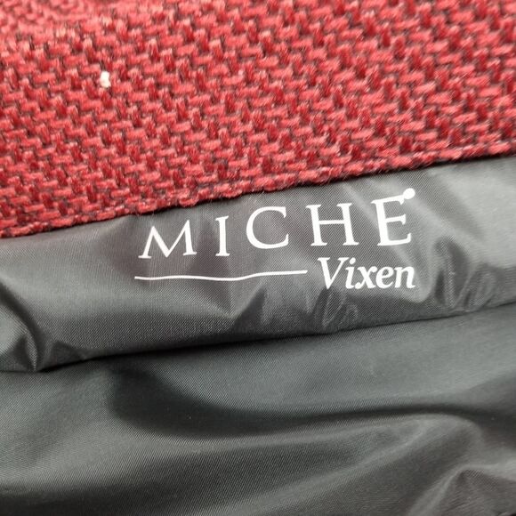 BURGANDY MICHE TOTE/SHOULDER BAG. - Picture 10 of 13